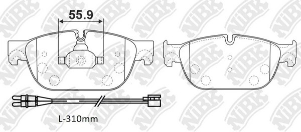 Колодки тормозные CITROEN Berlingo (08-),C4 (11-) PEUGEOT Partner (08-) передние PN42001W NIBK