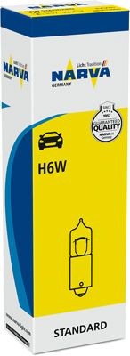 Лампа 12V H6W 6W BAX9s Halogen Miniature NARVA 681613000 NARVA
