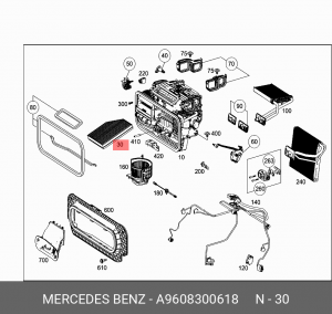 Фильтр климатической установки КамАЗ-54901 A 960 830 06 18 MERCEDES BENZ