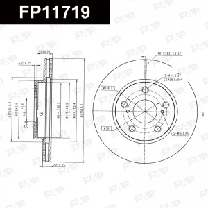 Тормозной диск с покрытием GEOMET FP11719 FP11719 FAP
