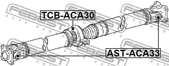 Крестовина карданного вала TOYOTA RAV4 ACA3#/ALA3#/GSA33/ZSA3# 2005-2013 AST-ACA AST-ACA33 FEBEST