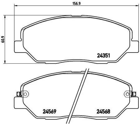 Колодки тормозные P30036 P30036 BREMBO