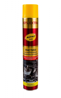 Антикор мастика полимерно-битумная 1000мл аэрозоль Antiruster ASTROHIM AC4901 ASTROHIM