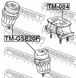 подушка ДВС!\ Lexus IS 2.5/3.5/GS 3.0-4.6 05> TM-GSE20F FEBEST