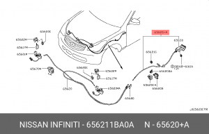 ТРОС  65621-1BA0A 65621-1BA0A NISSAN