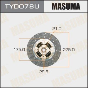 диск сцепления!\ Toyota Land Cruiser 3.4TD 87-90/4.2D 90-97 TYD078U MASUMA