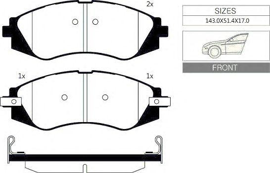 1064 F КОЛОДКА ПЕРЕДНЯЯ CHEVROLET LACETTI (10013030/240718/0011566, РЕСПУБЛИКА К 1064 F GOODWILL