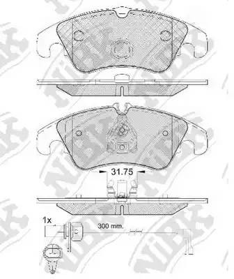 Колодки передние (AUDI A6/ALLROAD/S6/A7 (1LA/1LJ) 10-) (с датчиком) PN0477W PN0477W NIBK