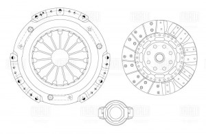Сцепление в сборе с механической муфтой FR 1403 TRIALLI