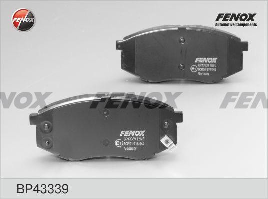 Колодки передние Hyundai Tucson, IX35, 2.0-2.4, 10- BP43339 BP43339 FENOX