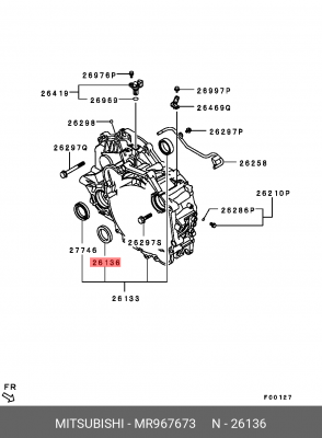Сальник мясляного на MITSUBISHI MR967673 MR967673 MITSUBISHI