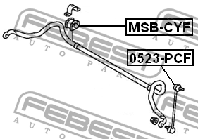 Втулка стабилизатора MITSUBISHI Lancer (07-) переднего FEBEST MSB-CYF FEBEST