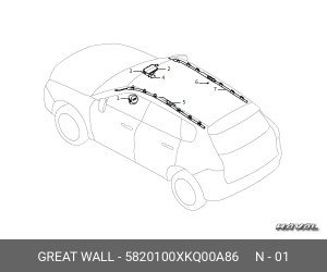 5820100XKQ00A86 Подушка безопасности водителя в сборе 5820100XKQ00A86 HAVAL