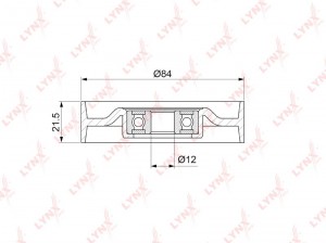 Ролик приводного ремня NISSAN Micra (02-) натяжителя кондиционера LYNX PB-5052 LYNXAUTO