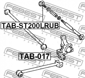 Сайлентблок задней поперечной тяги TAB-ST200LRUB FEBEST