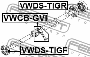 Подшипник подвесной AUDI A3/A3 Sportback (8P) 2003-2013 VWCB-GVI VWCB-GVI FEBEST