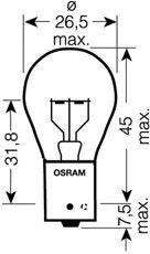 Лампа 24V P21W BA15s +100% Truckstar Pro OSRAM 7511TSP OSRAM