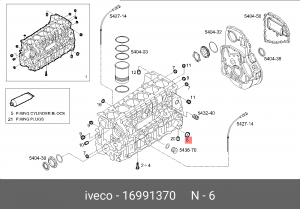 втулка ГБЦ! d45\ Iveco EuroCargo 16991370 IVECO
