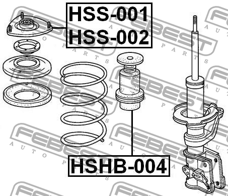 Опора амортизатора HSS-001 HSS-001 FEBEST