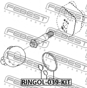 Кольцо уплотнительное масляного фильтра комплект RENAULT MEGANE 02-08 RINGOL-039 RINGOL-039-KIT FEBEST