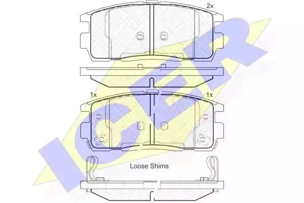 181799 колодки дисковые задние!\Opel Antara 2.0CDTi/2.4i/3.2i 07> 181799 ICER