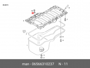Уплотнительное кольцо 18,3X26X1,5-ST/FKM MAN 06566310237 MAN