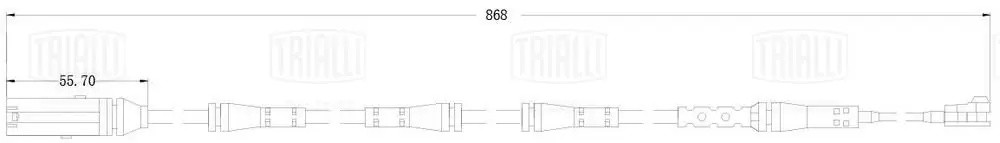 Датчик износа колодок BMW 5 (G30) (16-) зад. L=868 (PFS 0209) PFS 0209 TRIALLI