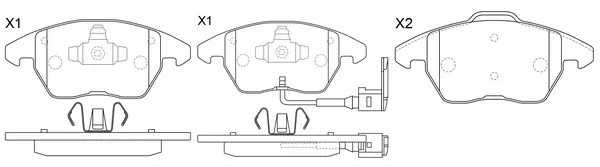 Колодки тормозные передние CITROEN C4/PEUGEOT 207/307/308 1.6-2.0 BP33348W BP33348W SB NAGAMOCHI