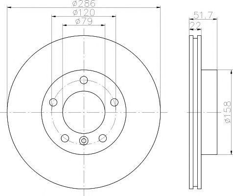 92055605 диск тормозной передний!\ BMW E36/E46 1.8-2.5D M42-M52 91> 92055605 TEXTAR