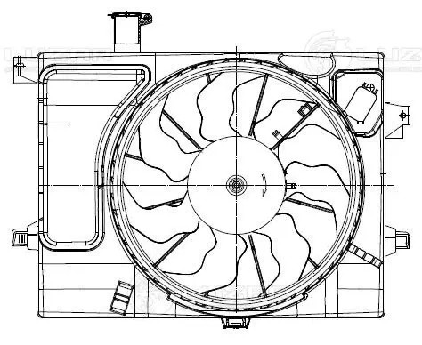 Э/вентилятор охл. с кожухом для а/м Kia CEED (12-)/Soul (08-)/Hyundai Elantra (1 LFK08X0 LUZAR
