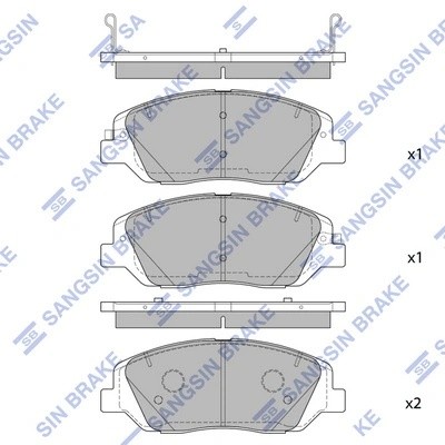 Колодки тормозные HYUNDAI Santa Fe (12-) KIA Sorento (12-) передние (4шт.) SANGS SP4102 SANGSIN