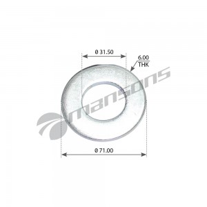 Шайба BPW пальца полурессоры (31х62х5мм) BPW MANSONS 300.101 MANSONS