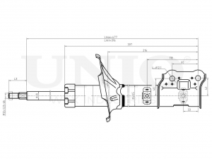 Амортизатор газовый передней подвески правый SAB-10107 UNIO