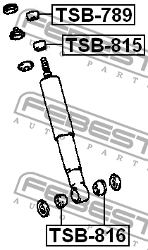 Втулка амортизатора задняя TOYOTA LAND CRUISER PRADO 90 1996-2002 TSB-816 TSB-816 FEBEST