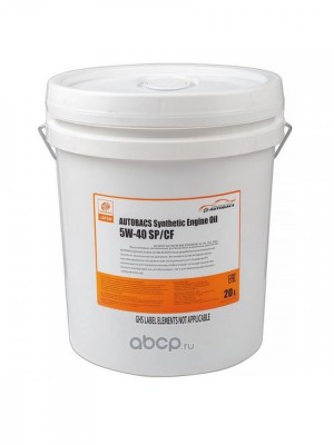 Масло моторное AUTOBACS 5W-40 SP/CF синт. 20L A00032433 AUTOBACS