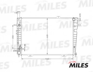 Радиатор (паяный) HYUNDAI TUCSON/KIA SPORTAGE (04-10)  2.0/2.7 AT ACRB009 ACRB009 MILES