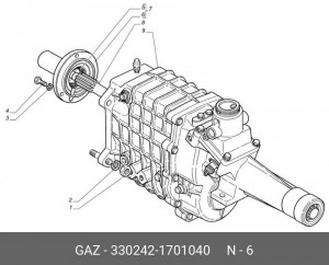 Крышка подшипника вала первичного ГАЗ-3302-2217 дв.ГАЗ-560 (ОАО ГАЗ) 330242-1701040 GAZ GAZ