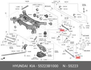 УПОРНАЯ ПЛАСТИНА ВТУЛКИ ПОДВЕСКИ 55223-B1000 55223B1000 HYUNDAI KIA