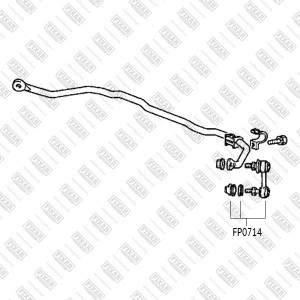тяга стабилизатора перед.!\ Mitsubishi Galant/Lancer 88> FP0714 FIXAR