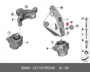 22 11 6 795 240 ВТУЛКА DA20 D18,5 L15 22 11 6 795 240 BMW