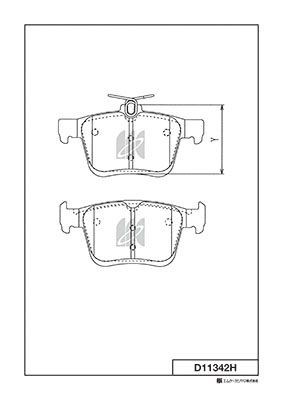 Колодки тормозные дисковые VW GOLF VII, AUDI A3 (8V_) D11342H D11342H MK KASHIYAMA