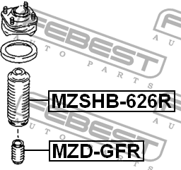 отбойник амортизатора заднего!\ Mazda 626 GF/GW 97> MZD-GFR FEBEST