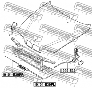 Трос капота 1999-E39 1999-E39 FEBEST