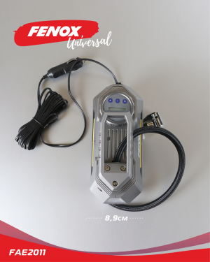 Компрессор с цифровым табло и фонарем 12 В,10 А,120 Вт, 35 л.мин, 20.4*8.9*15.7  FAE2011 FENOX