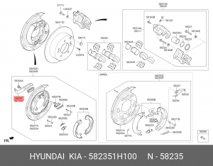 Направляющая 582351H100 HYUNDAI KIA