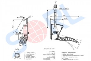 Педаль газа SHAANXI электр. (DZ97189570283) (SORL)!!!! 11080631010 SORL
