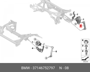 тяга заднего датчика дорожного просвета!\ BMW F30/F31/F80/F10/F11 09-20 37 14 6 752 797 BMW