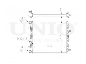 Радиатор охлаждения двигателя RAD-10135 UNIO