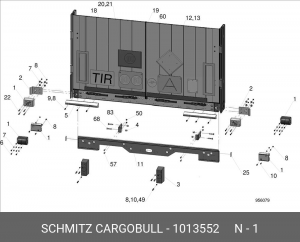Отбойник резиновый (165х125х75) 1013552 SCHMITZ CARGOBULL