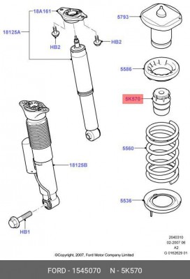 отбойник амортизатора заднего!\ Ford Mondeo IV 07-14 1 545 070 FORD